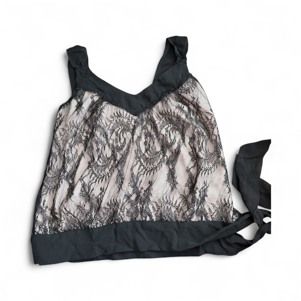 DKNY Black and White Lace Chemise